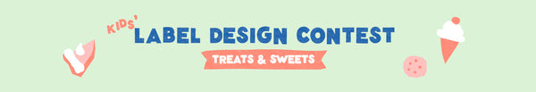 Kids Label Contest Banner for the desktop.