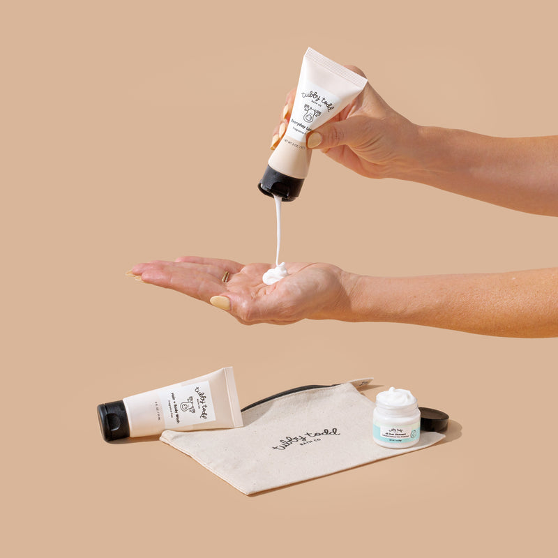 Take Tubby Todd travel size products on the go this holiday season