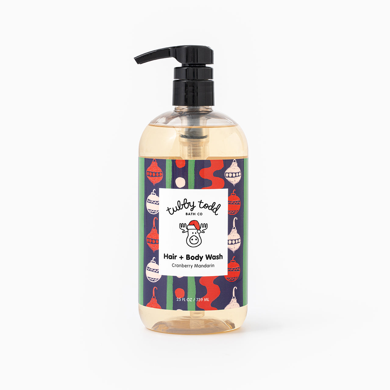 25oz Cranberry Mandarin Hair Body Wash bottle standing on the white background.