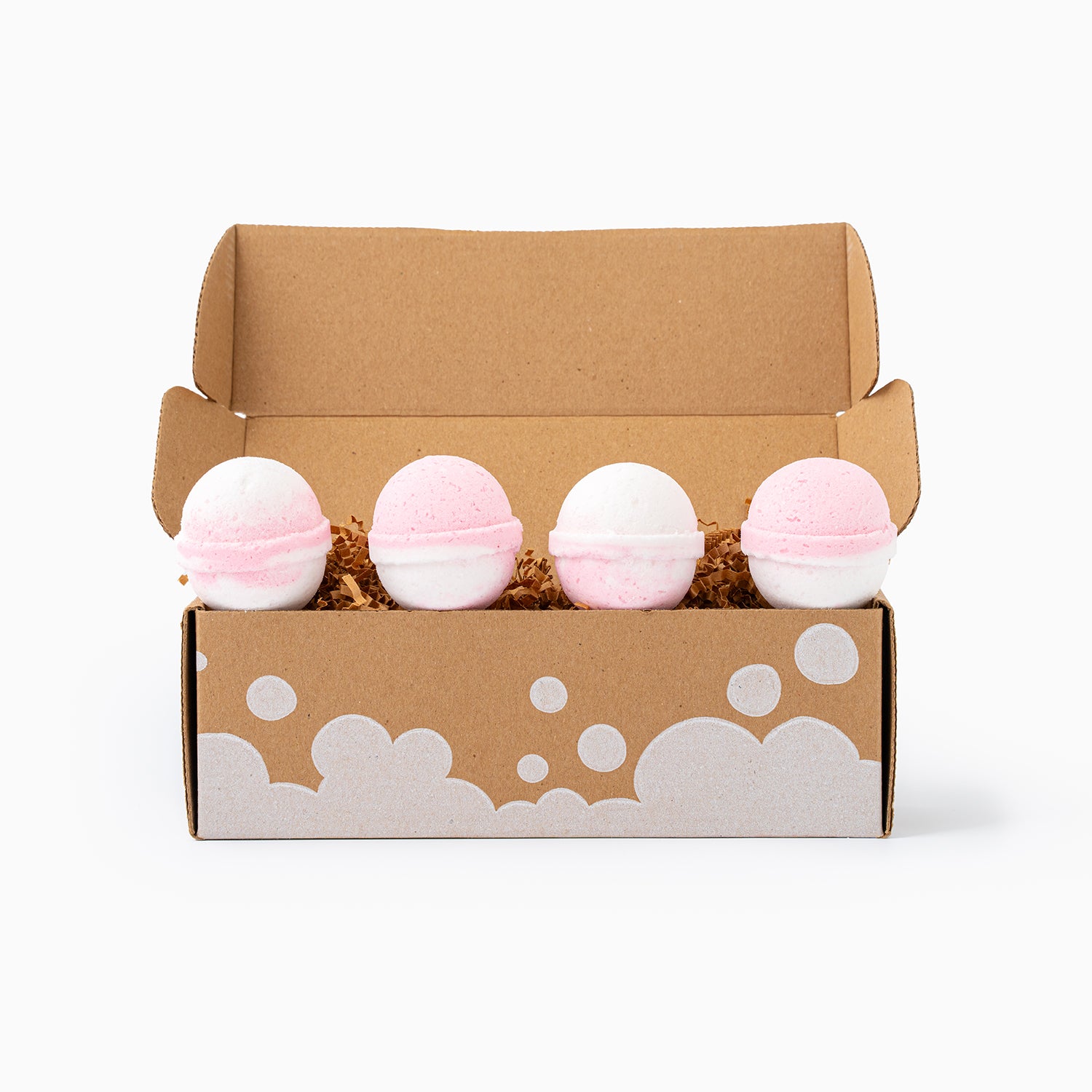 Spring Bath Bomb bundle box is standing on the white background.