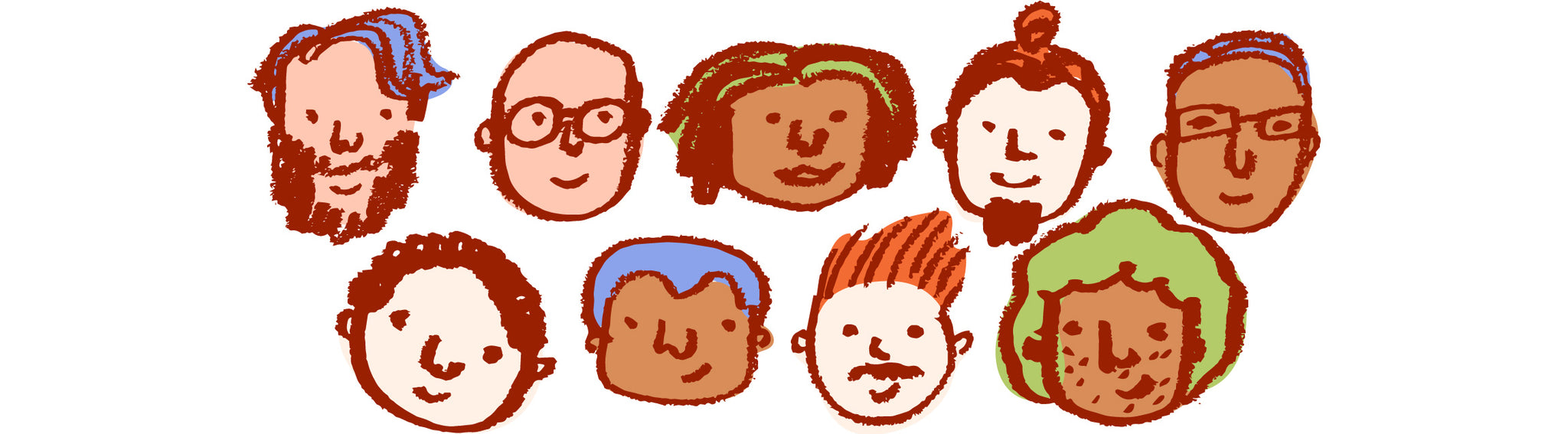Illustration of a group of dads