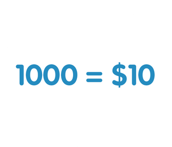 1000 = $10